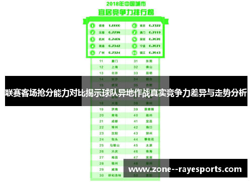 联赛客场抢分能力对比揭示球队异地作战真实竞争力差异与走势分析